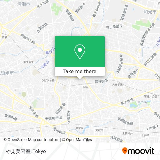 怎樣搭巴士或地鐵去西東京市的やえ美容室 Moovit