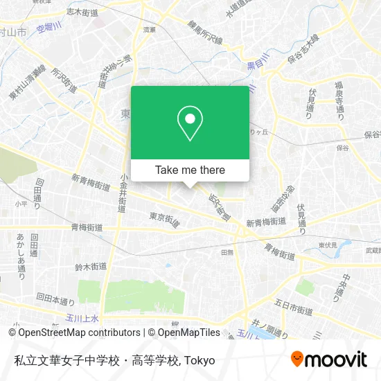 私立文華女子中学校・高等学校 map