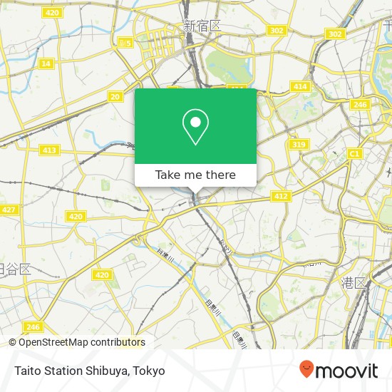 Taito Station Shibuya map