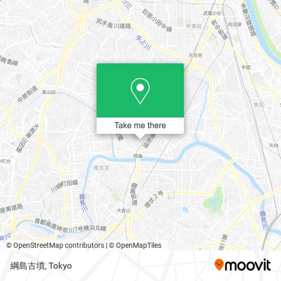 綱島古墳 map