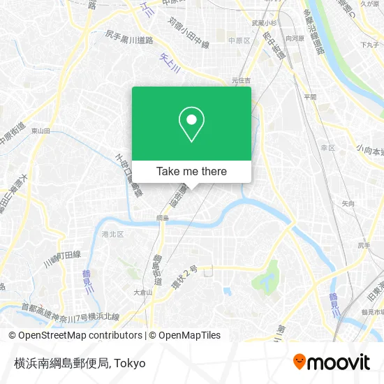 横浜南綱島郵便局 map