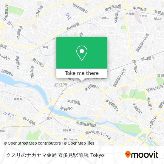 クスリのナカヤマ薬局 喜多見駅前店 map