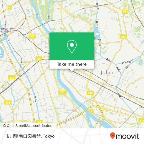 市川駅南口図書館 map