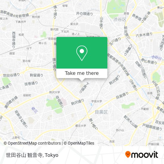 世田谷山 観音寺 map