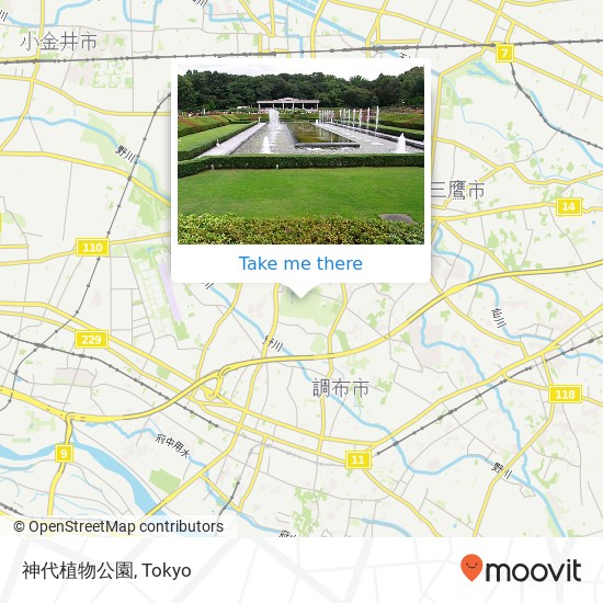 神代植物公園 map