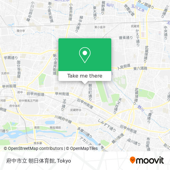 怎樣搭巴士或地鐵去府中市的府中市立朝日体育館 Moovit 怎樣搭巴士或地鐵去府中市的府中市立朝日体育館 Moovit
