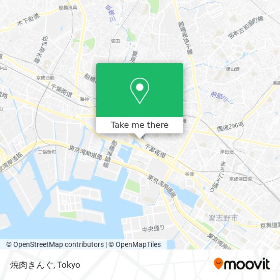 지하철 또는 버스 으로 船橋市 에서 焼肉きんぐ 으로 가는법 Moovit