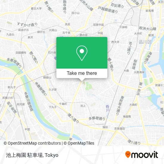 池上梅園 駐車場 map