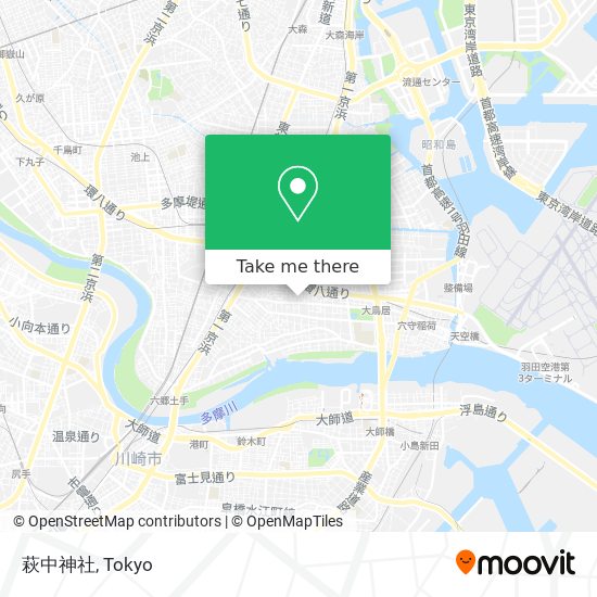 萩中神社 map