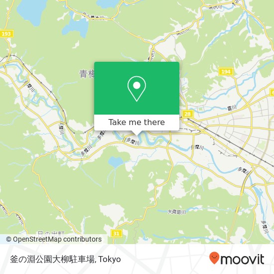 釜の淵公園大柳駐車場 map