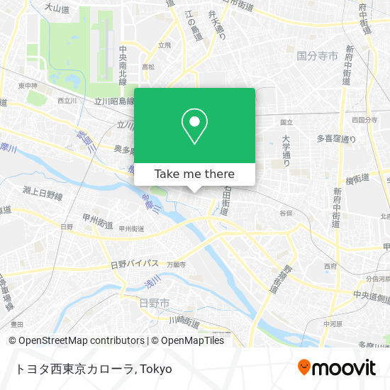 トヨタ西東京カローラ map