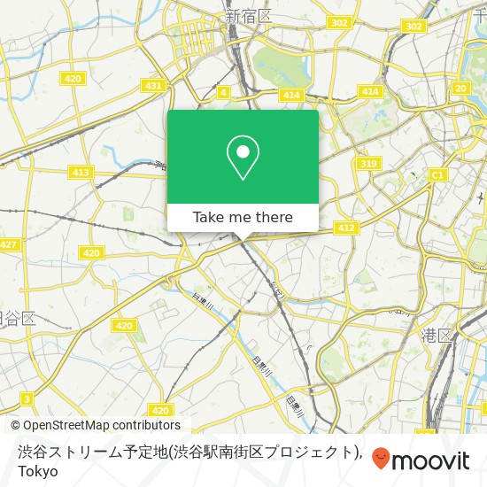 渋谷ストリーム予定地(渋谷駅南街区プロジェクト) map