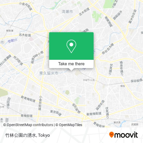 竹林公園の湧水 map