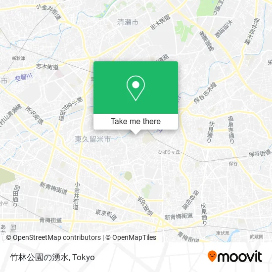 竹林公園の湧水 map