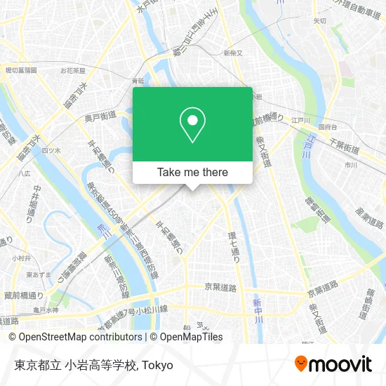 Tokyo Metropolitan Koiwa High School map