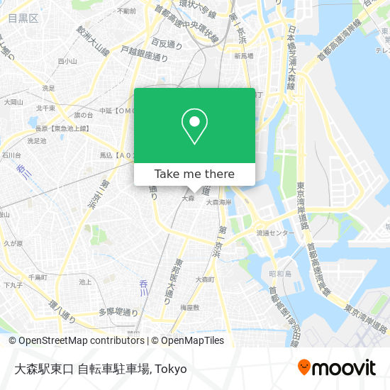 大森駅東口 自転車駐車場 map