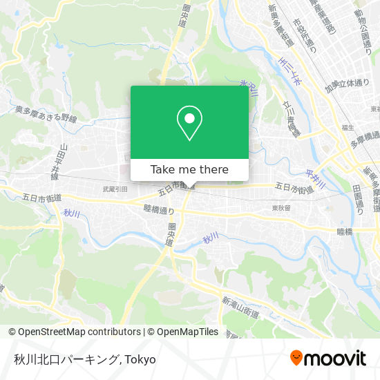 秋川北口パーキング map