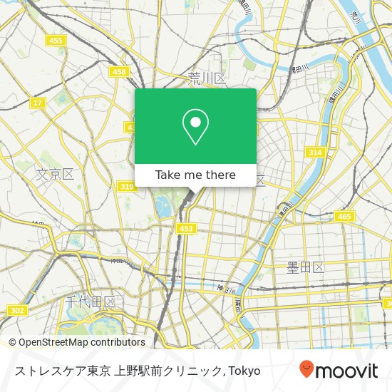 ストレスケア東京 上野駅前クリニック map