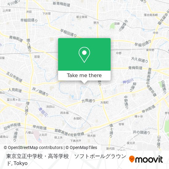 東京立正中学校・高等学校　ソフトボールグラウンド map