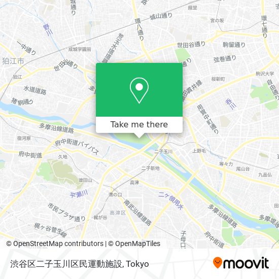 渋谷区二子玉川区民運動施設 map