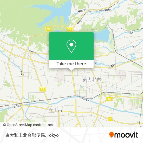 東大和上北台郵便局 map