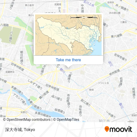 深大寺城 map