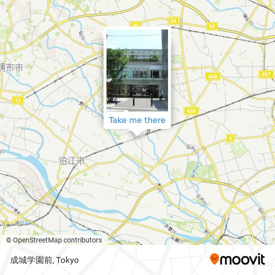 怎樣搭巴士或地鐵去世田谷区的成城学園前 Moovit