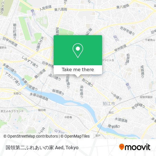 国領第二ふれあいの家 Aed map