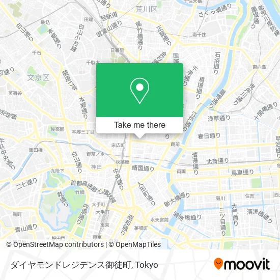 ダイヤモンドレジデンス御徒町 map