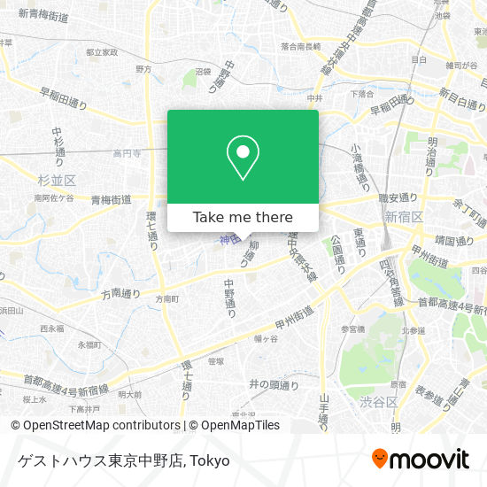 ゲストハウス東京中野店 map