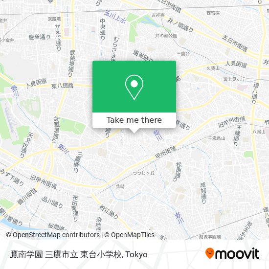 鷹南学園 三鷹市立 東台小学校 map