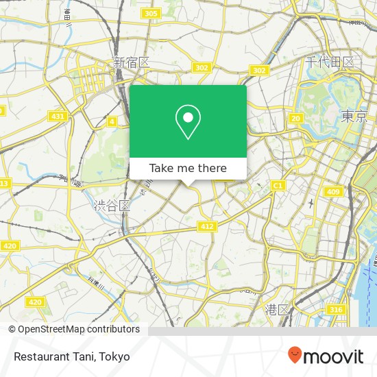 Restaurant Tani map