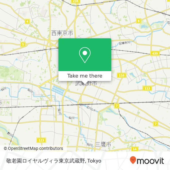 敬老園ロイヤルヴィラ東京武蔵野 map