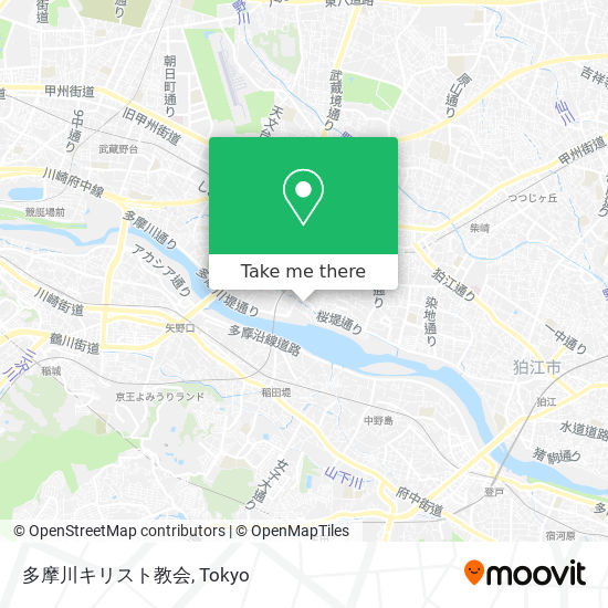 多摩川キリスト教会 map