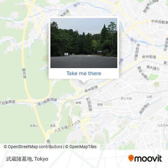 武蔵陵墓地 map