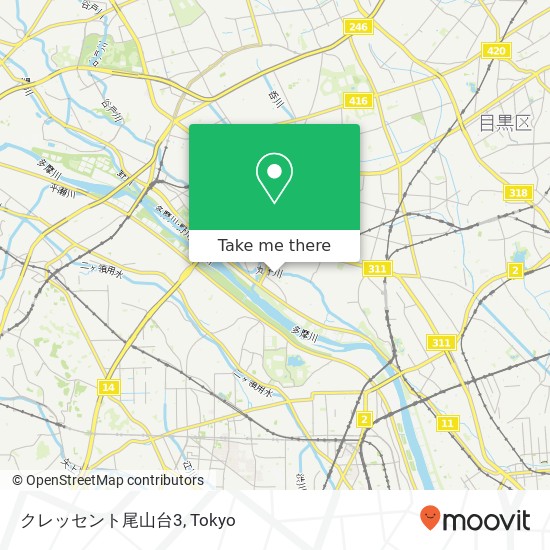 クレッセント尾山台3 map