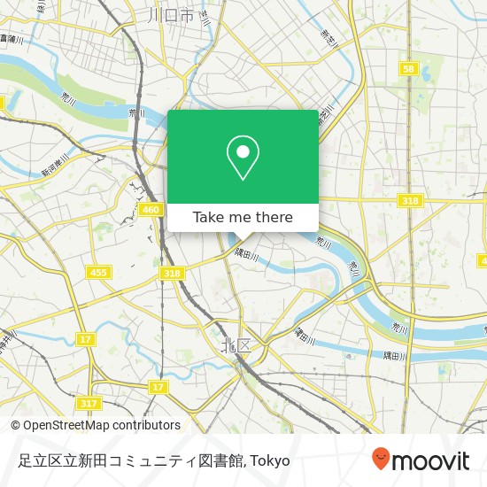 足立区立新田コミュニティ図書館 map