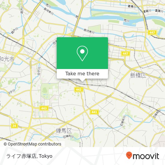 ライフ赤塚店 map