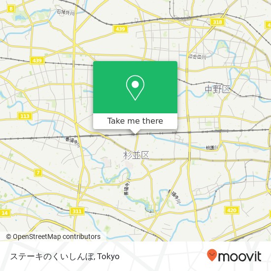 ステーキのくいしんぼ map