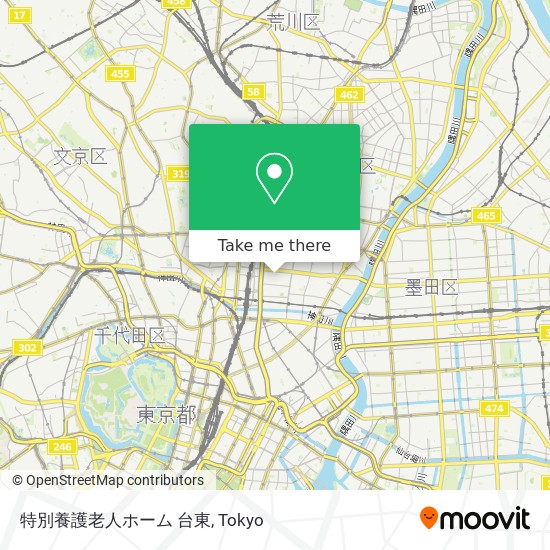 特別養護老人ホーム 台東 map