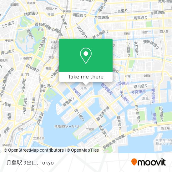 月島駅 9出口 map