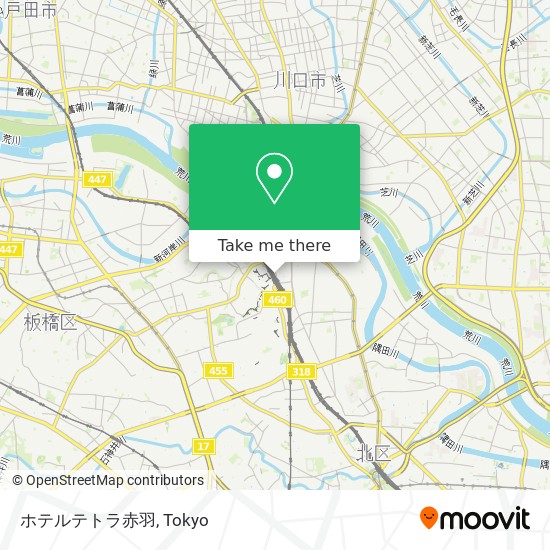 ホテルテトラ赤羽 map