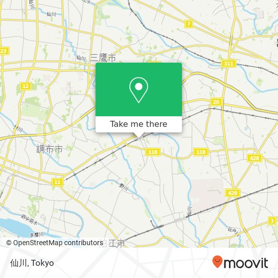 仙川 map