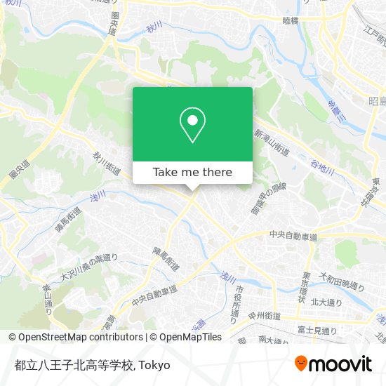 都立八王子北高等学校 map