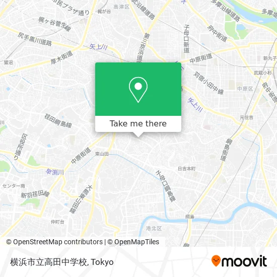 Yokohama Municipal Takada Junior High School map