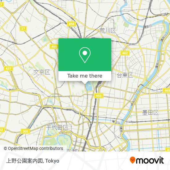 上野公園案内図 map