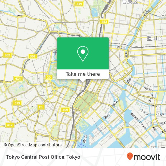Tokyo Central Post Office map