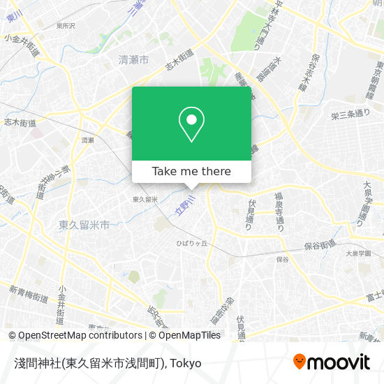 淺間神社(東久留米市浅間町) map