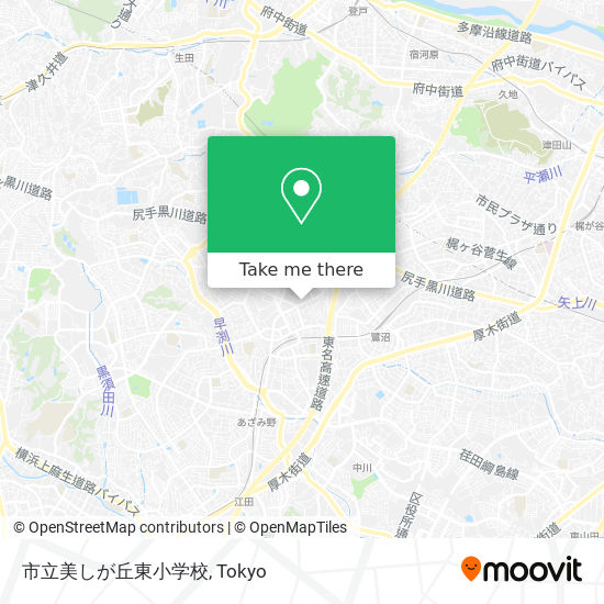 市立美しが丘東小学校 map