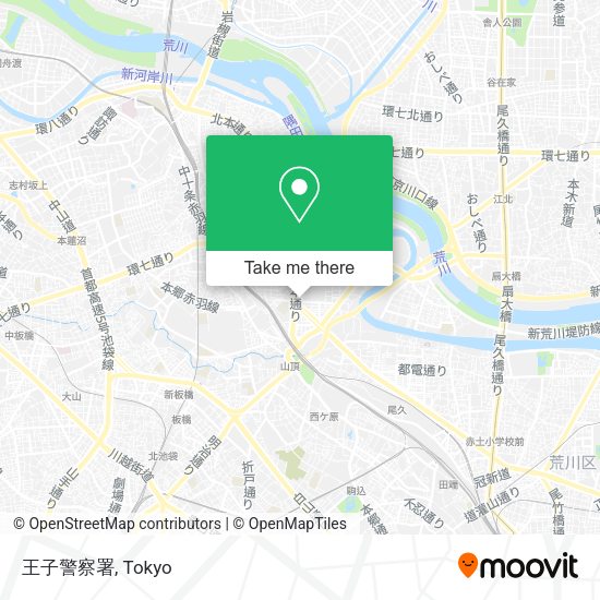 王子警察署 map